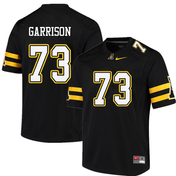 Men #73 Cole Garrison Appalachian State Mountaineers College Football Jerseys Sale-Black